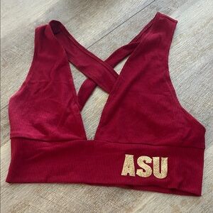 ASU Women's Red Cross-Back Top